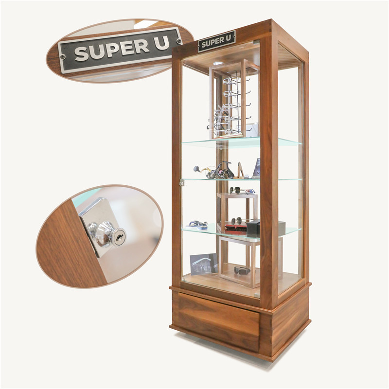 wooden display showcase