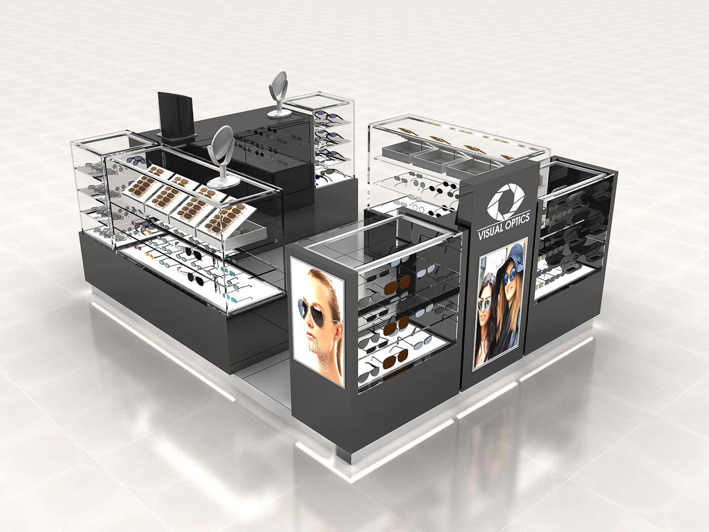 sunglasses display counter