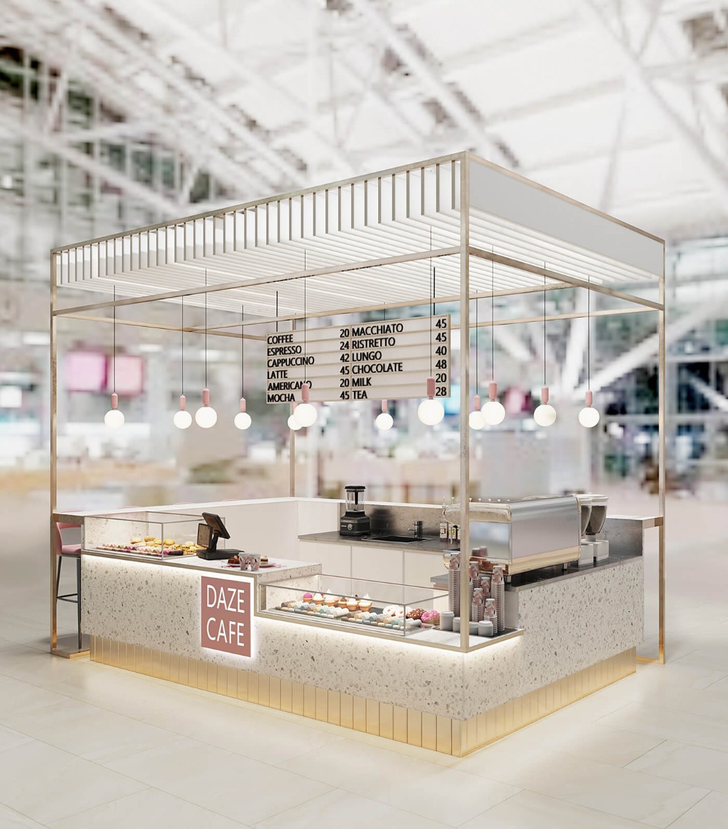cafe display kiosk 