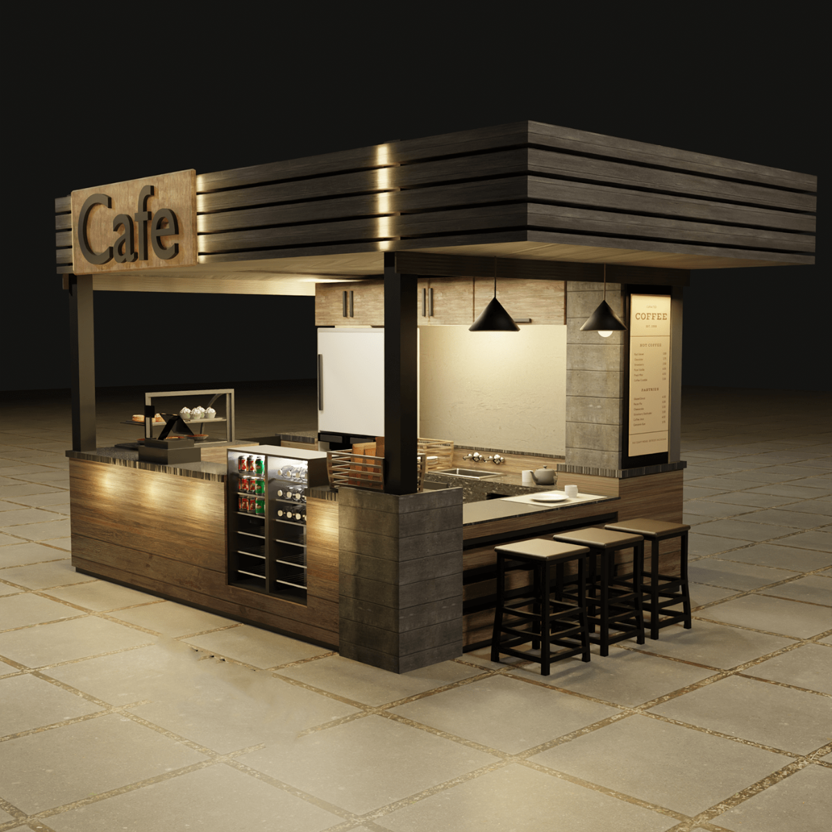 cafe kiosk design 