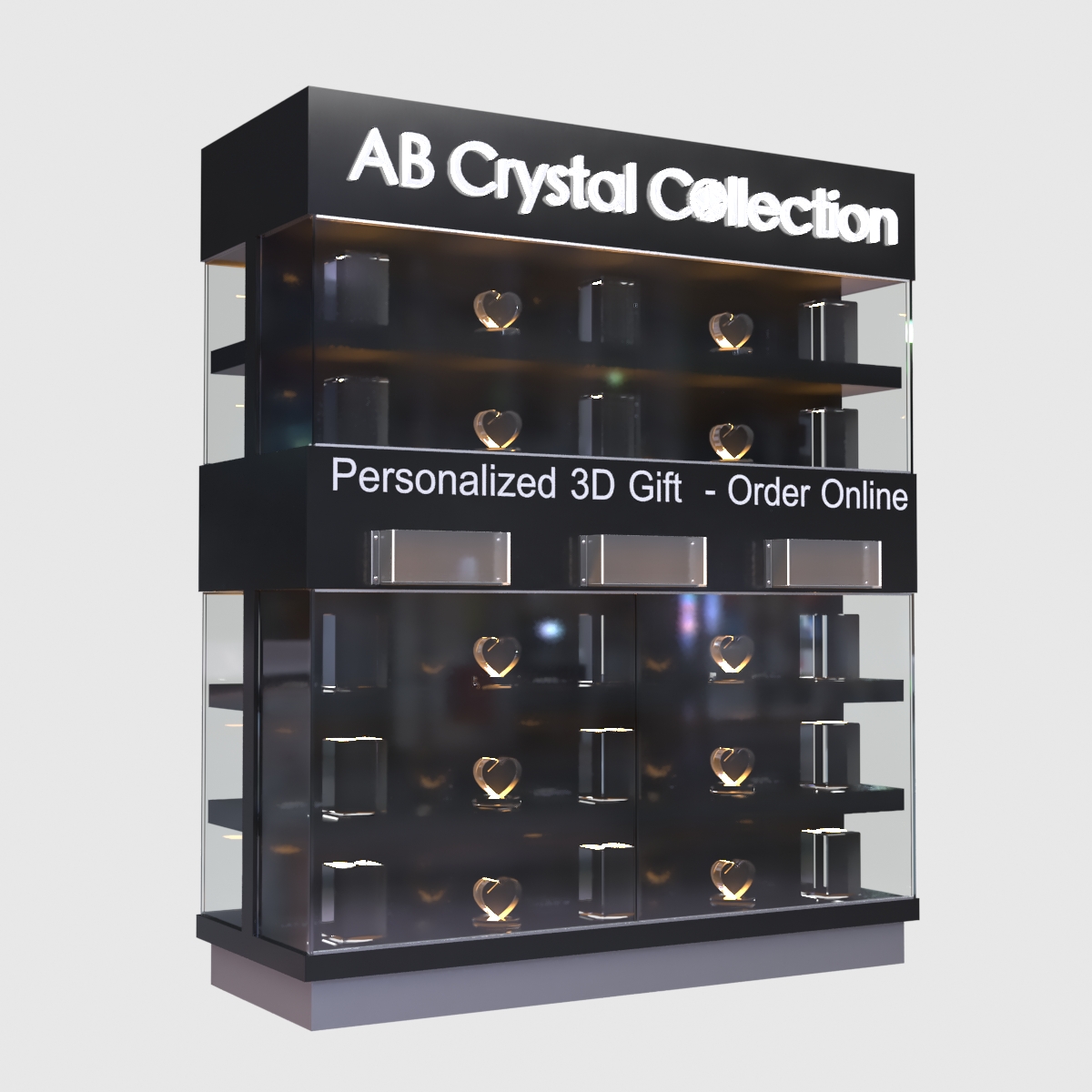 crystal display shelves 