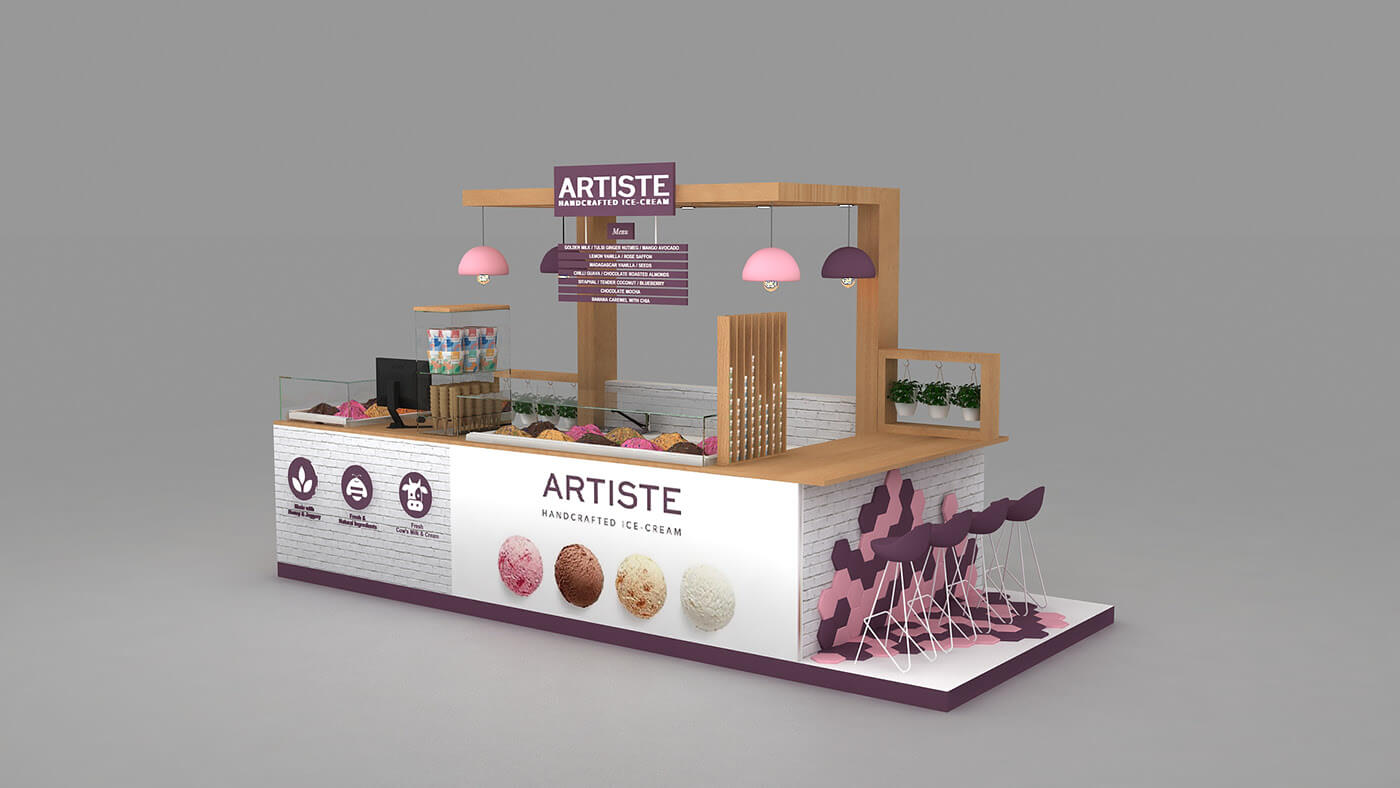 ice cream counter 