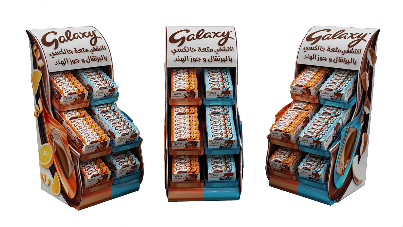 chocolate display showcase