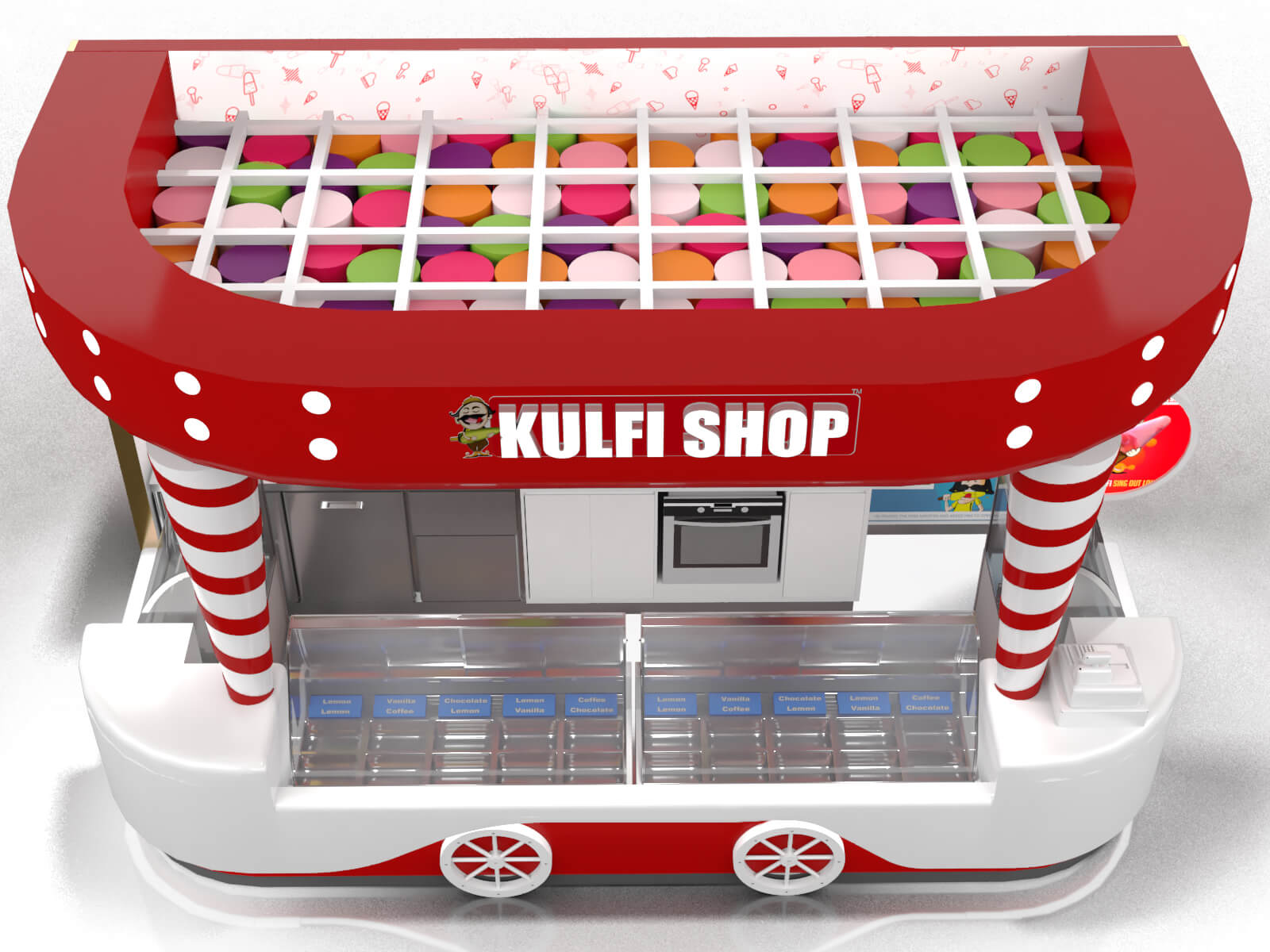 frozen yogurt kiosk 