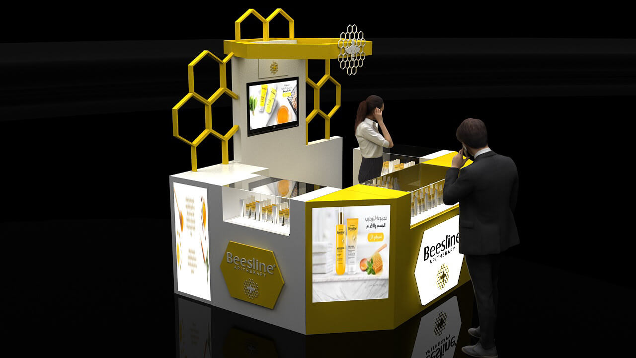 cosmetic kiosk design 
