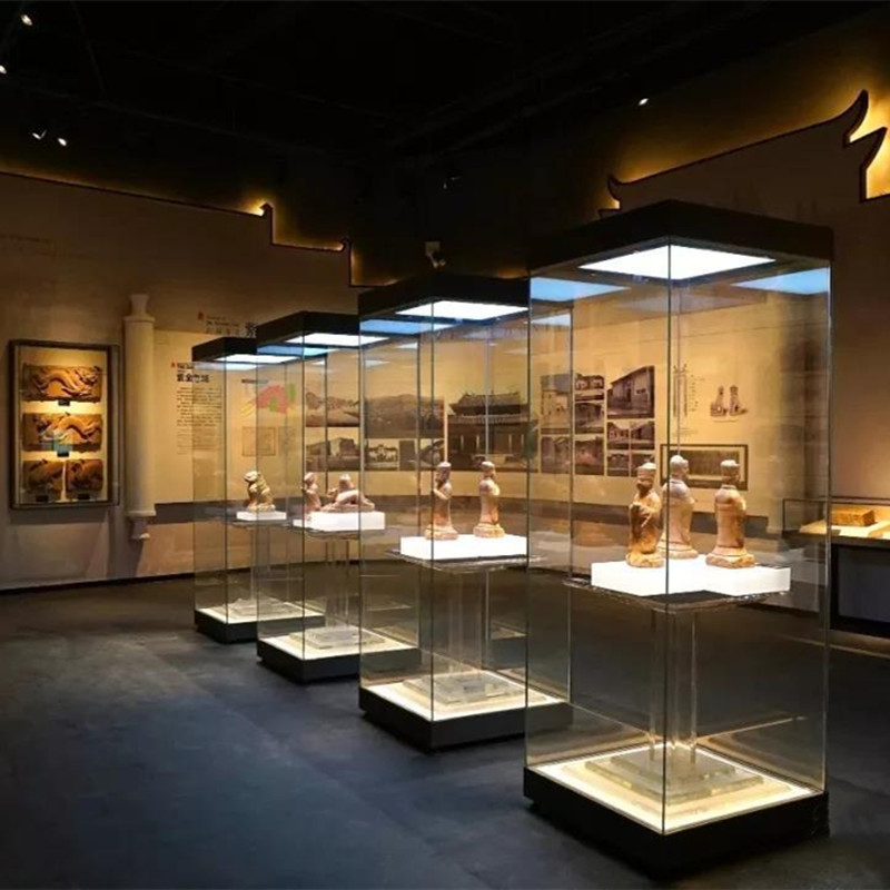 glass museum display case