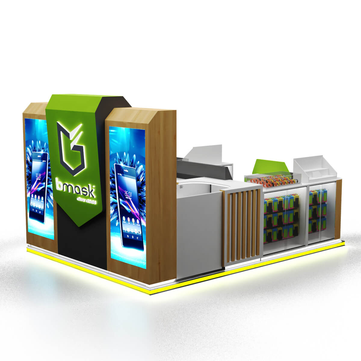 mobile phone display booth