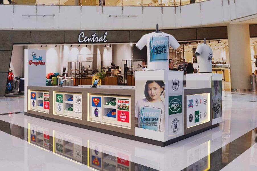 clothing display kiosk 
