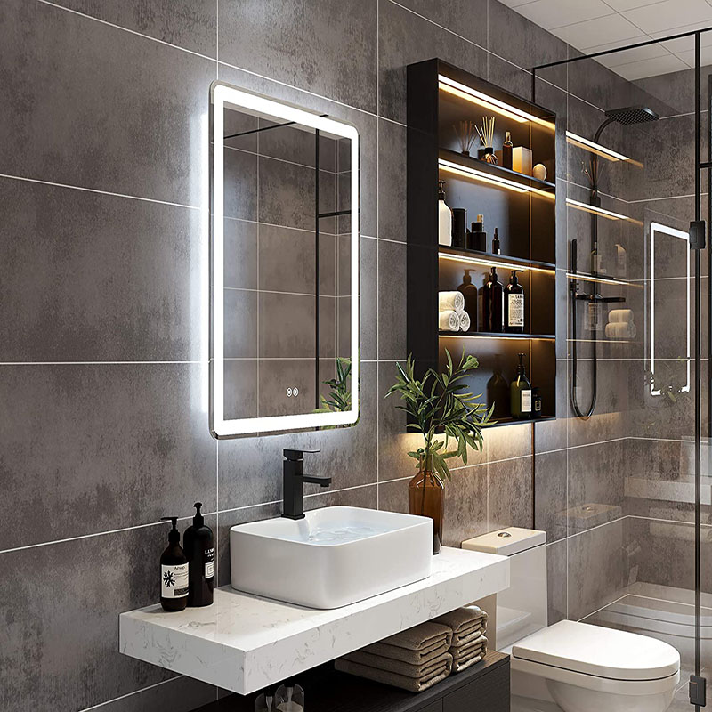 Frameless LED Lighted Mirror Bathroom