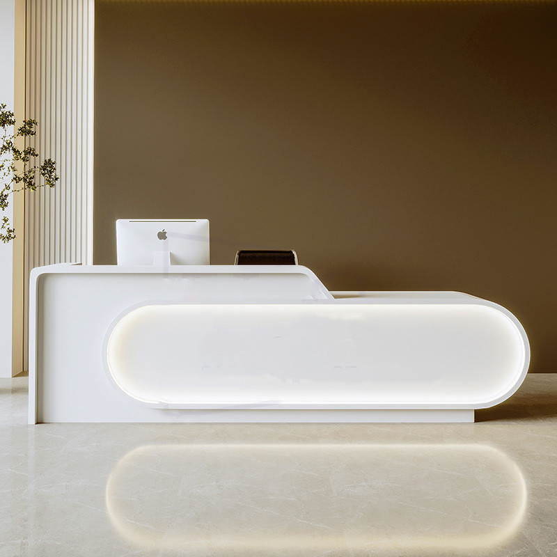 Elegant White Reception Desk