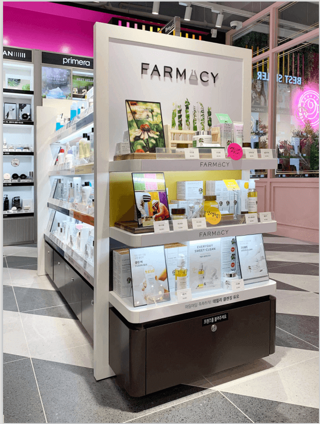 cosmetic gondola display case 