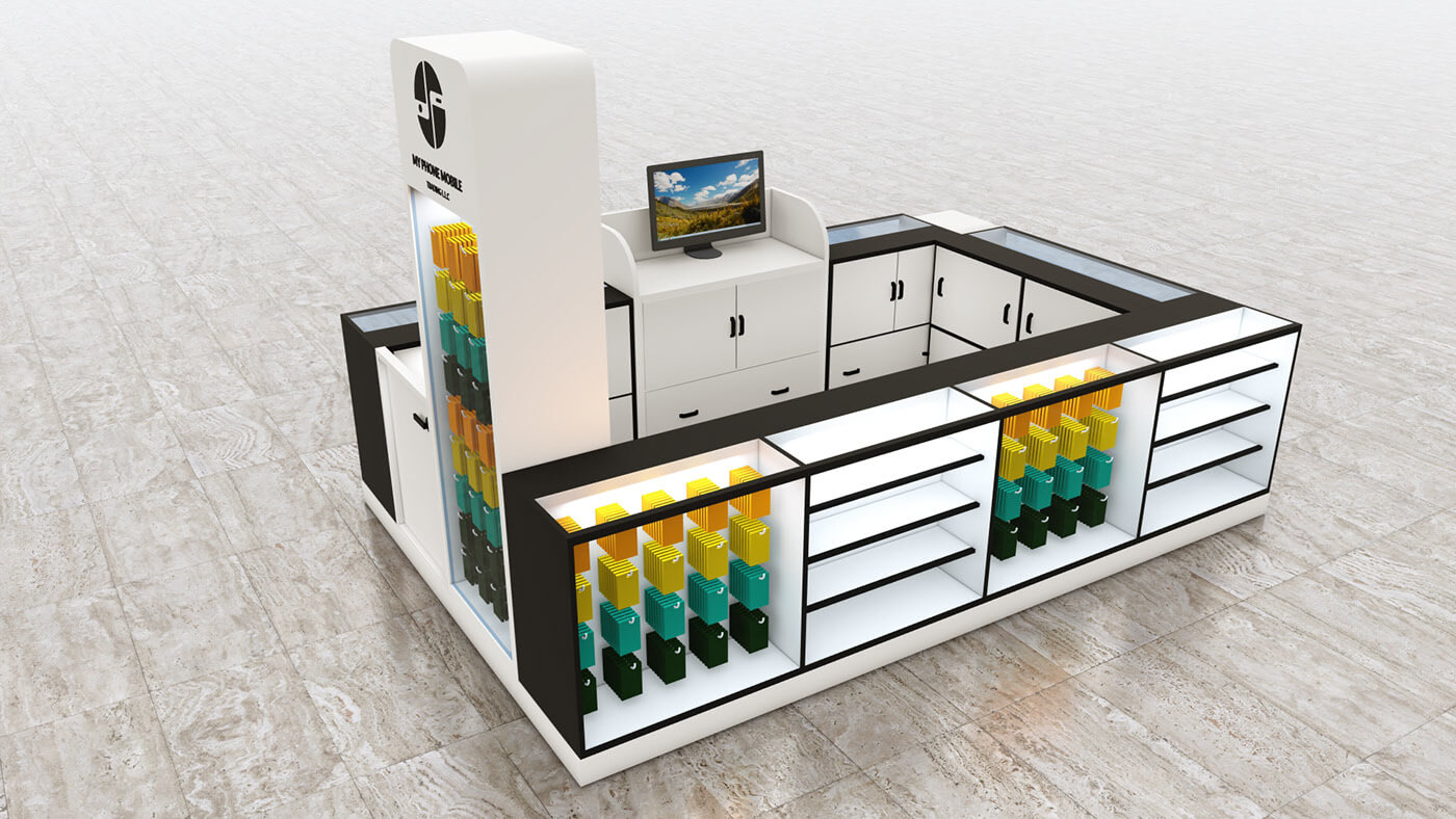 phone accessories display cabinet