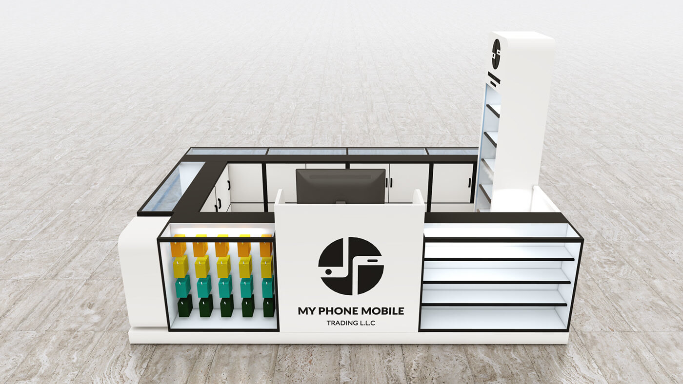 phone cases display booth
