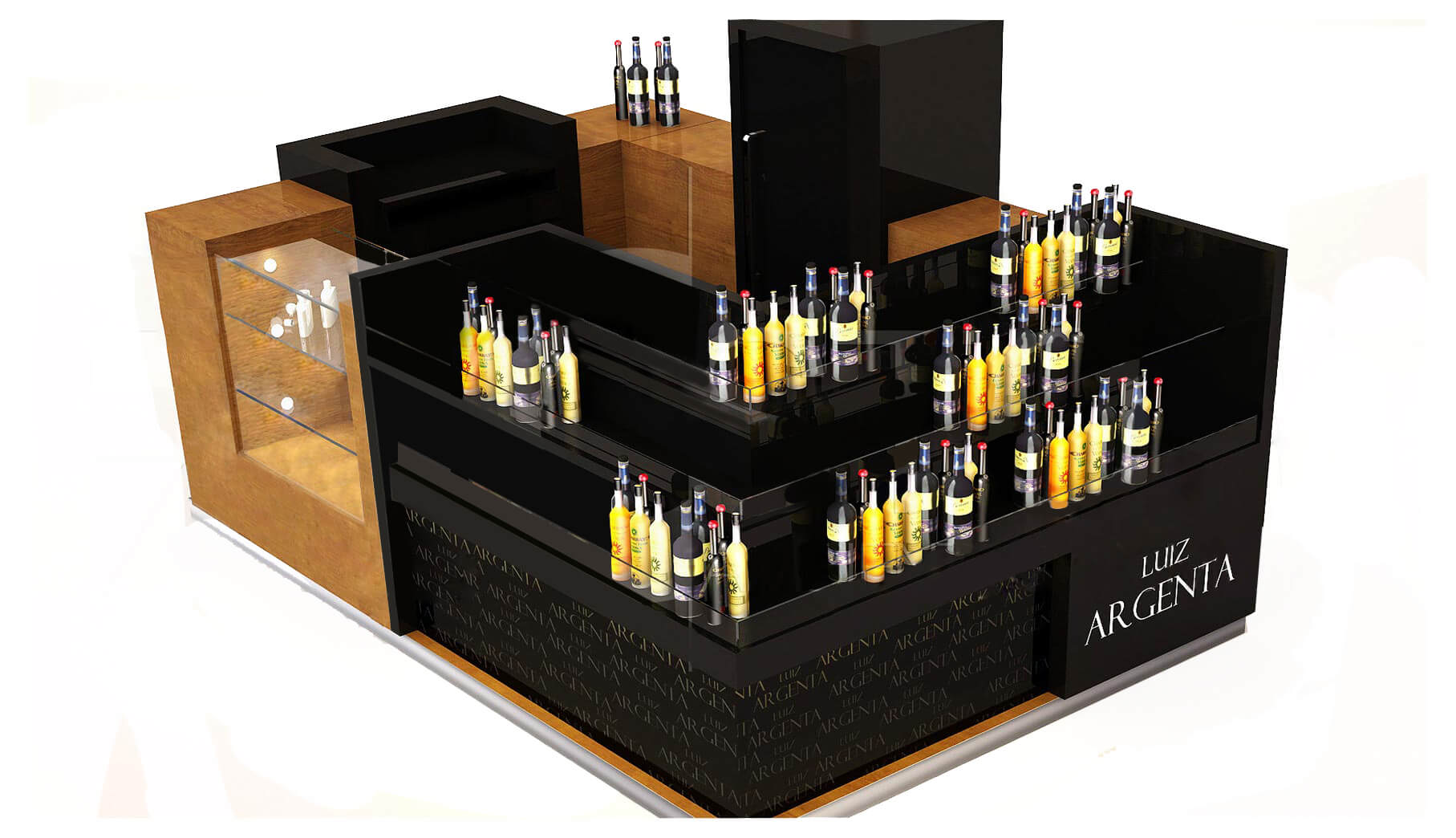 juice display case