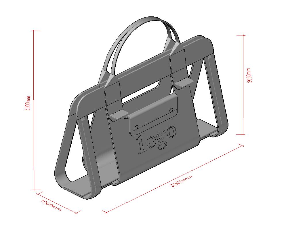 clothes bag display cabient