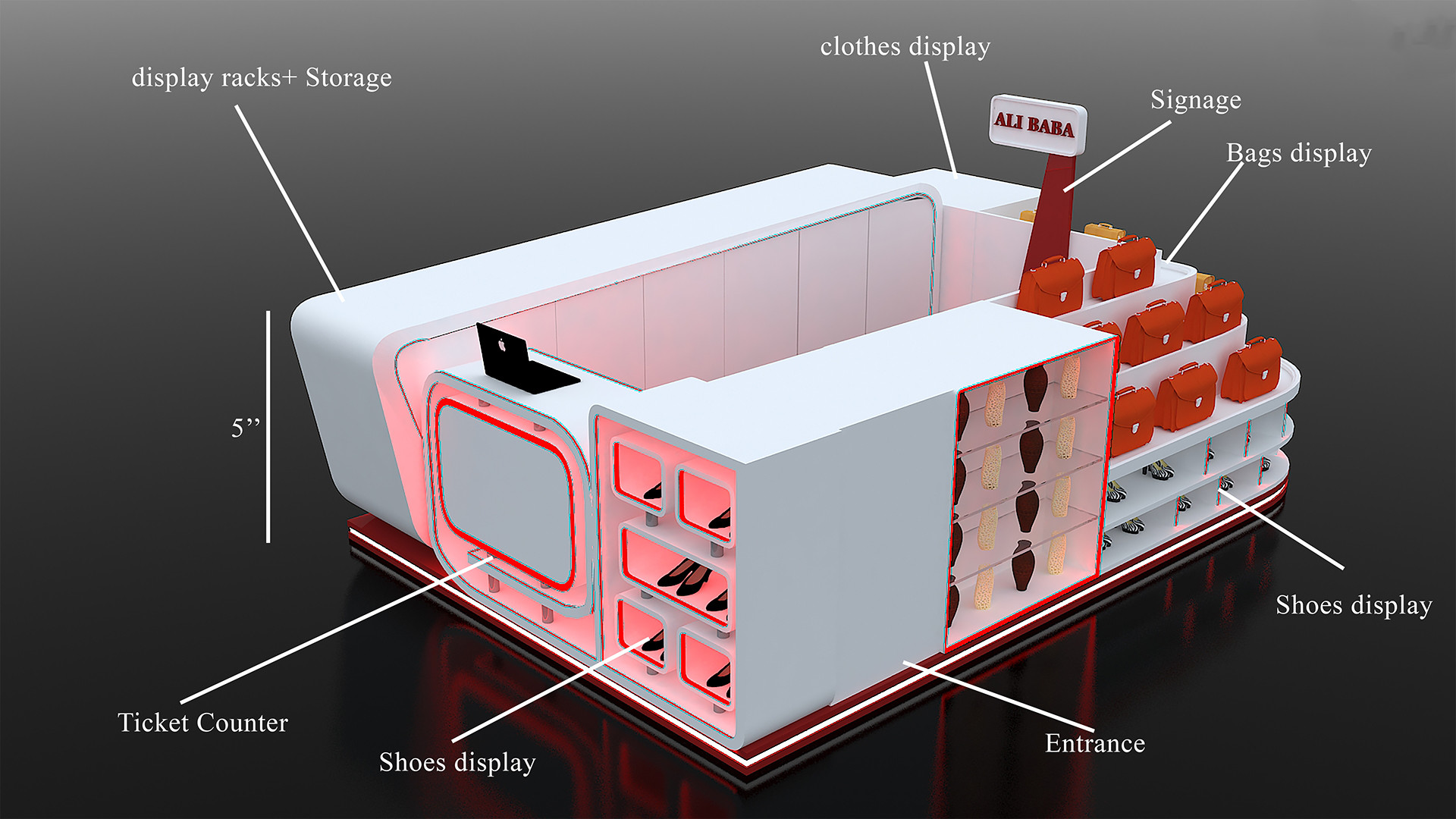 shoe display booth 