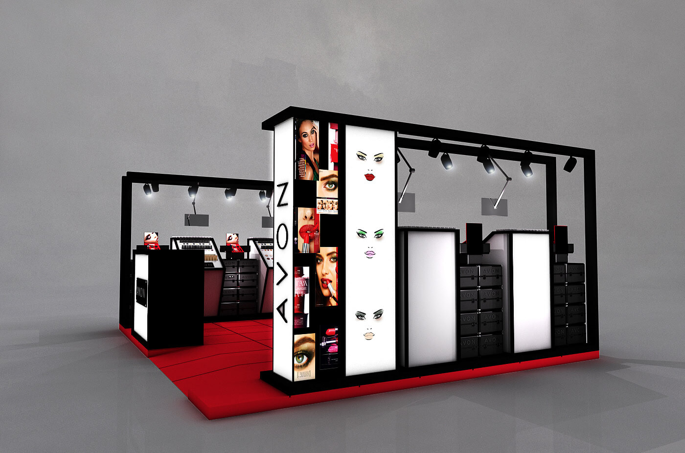 makeup booth design 