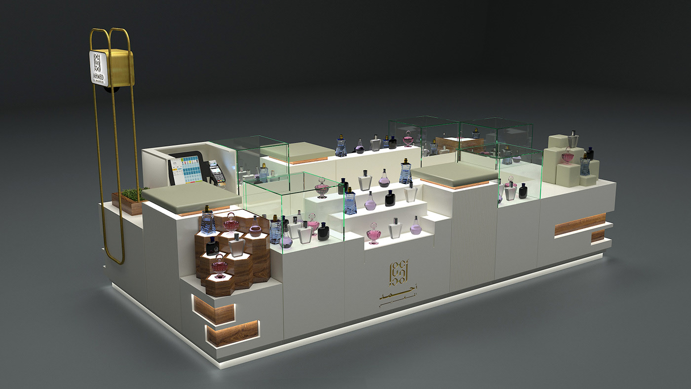 cosmetic display booth 