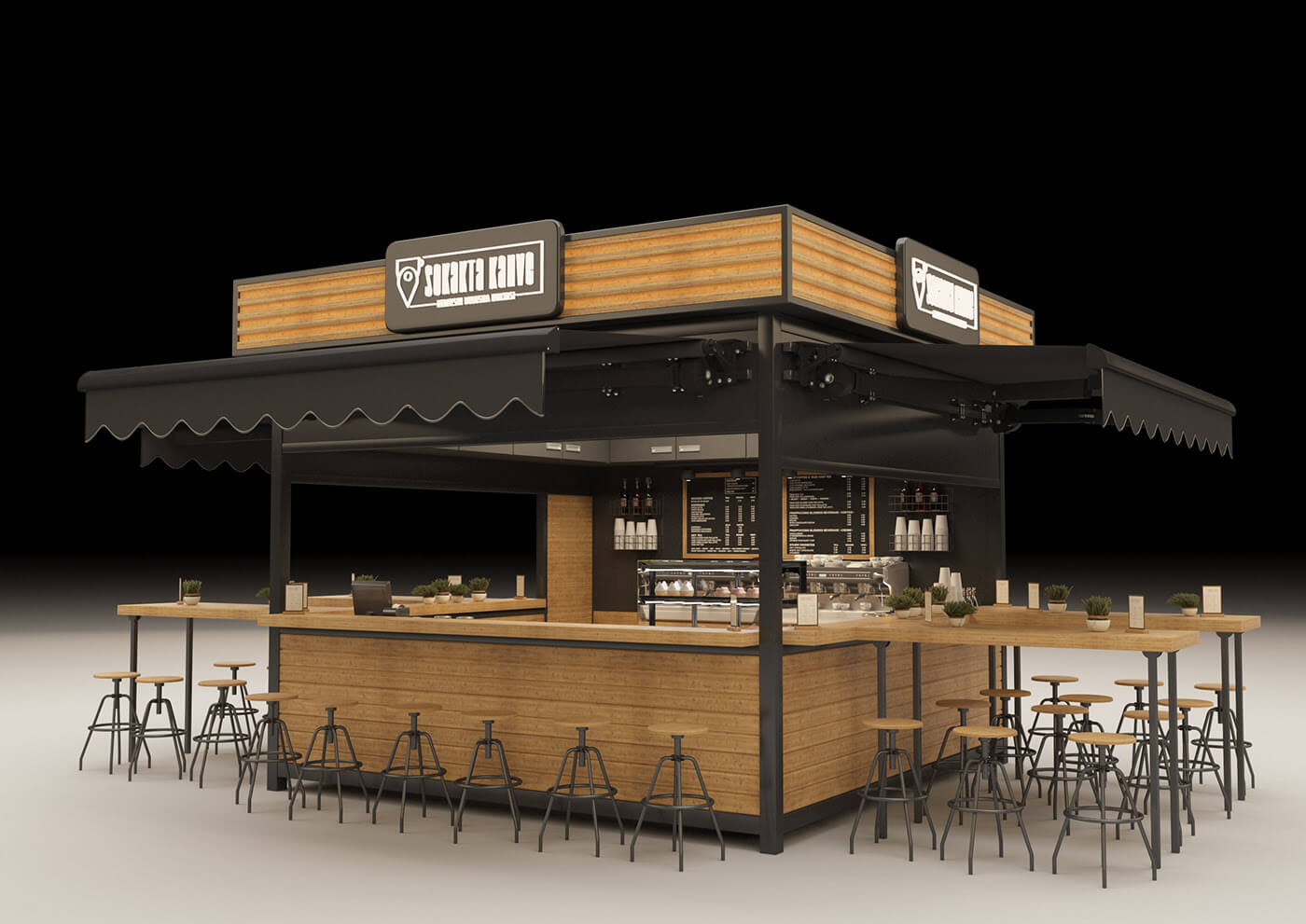 outdoor food booth