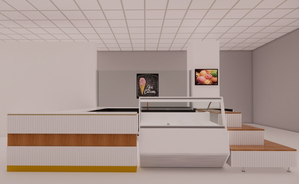 Ice Cream Roll Retail Kiosk