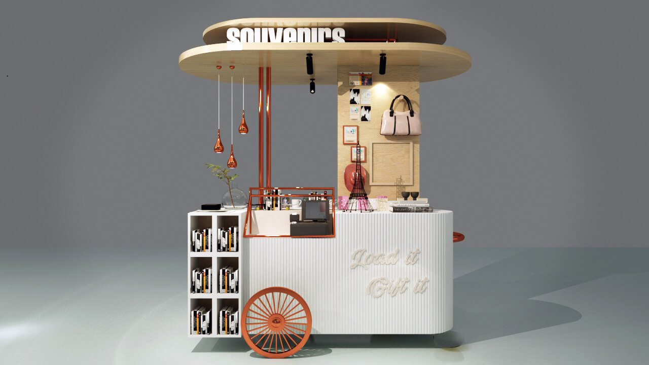 souvenir display cart 