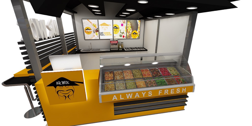 Fast Salad Food Retail Kiosk