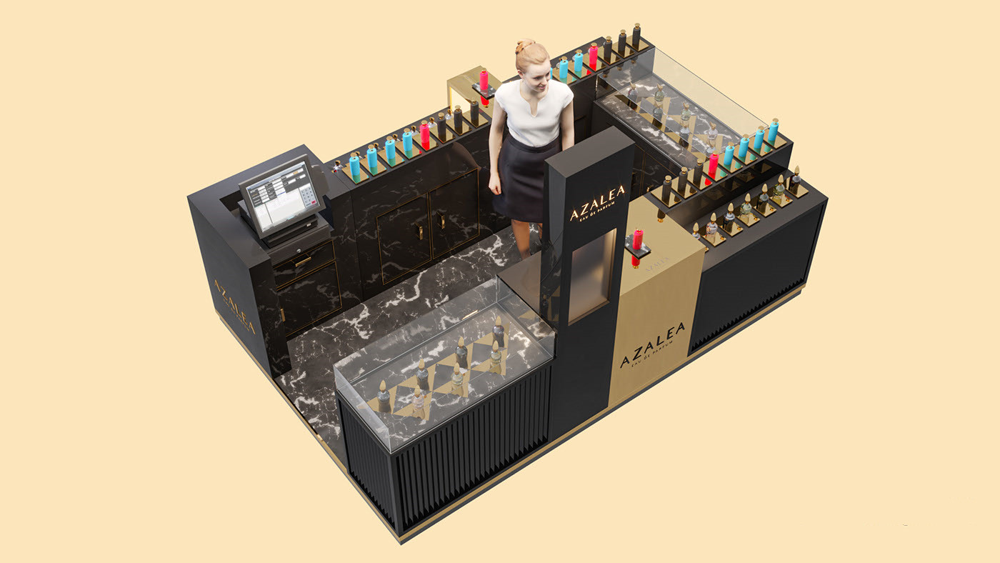 perfume display booth 
