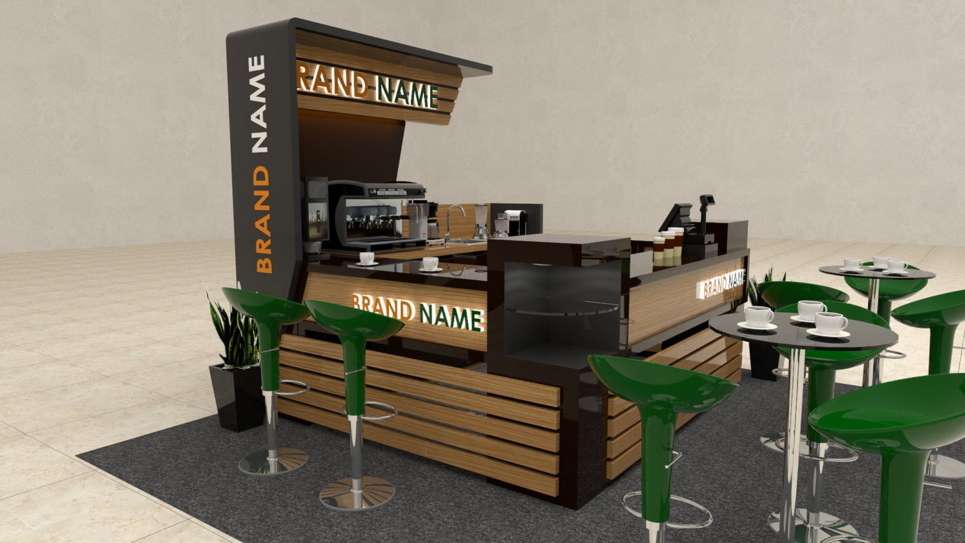 mall coffee booth 