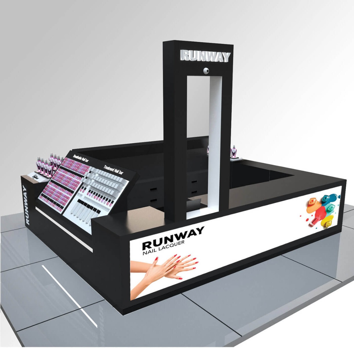 cosmetic booth design 
