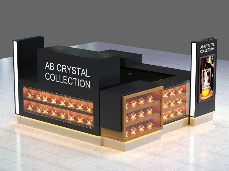 crystal display cabinet