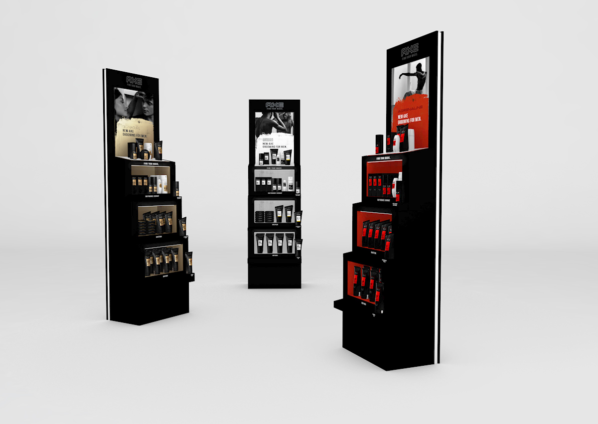 salon display showcases