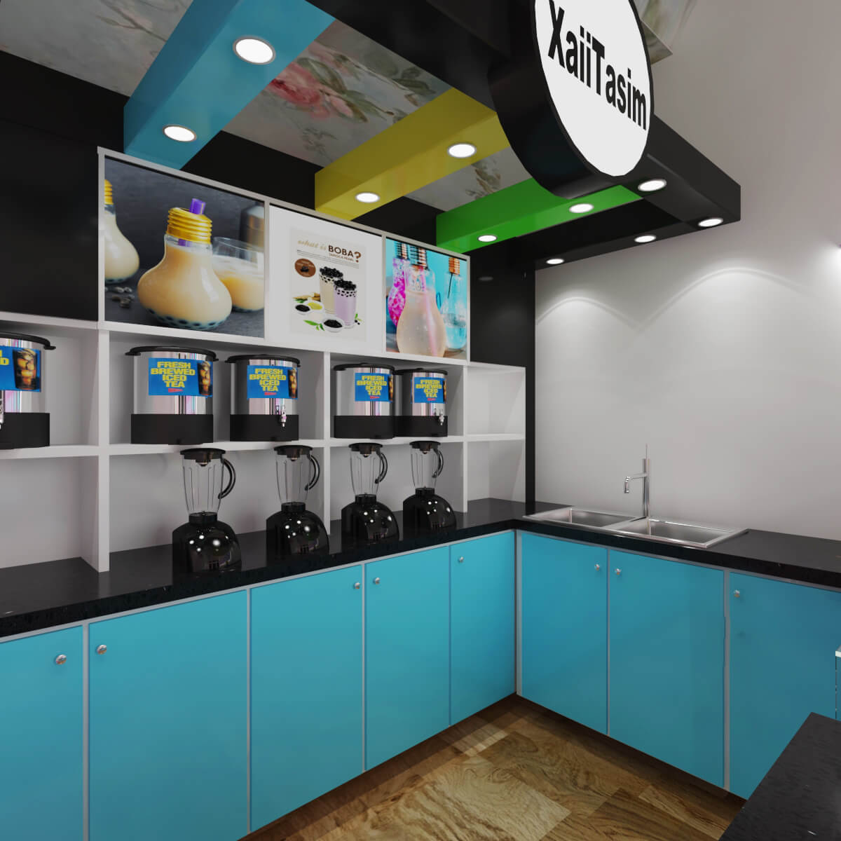 bubble tea kiosk