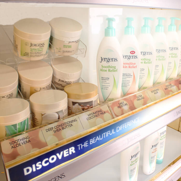 shampoo wall display cabinet