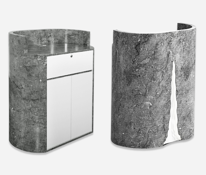 Custom Curved Reception Desk 