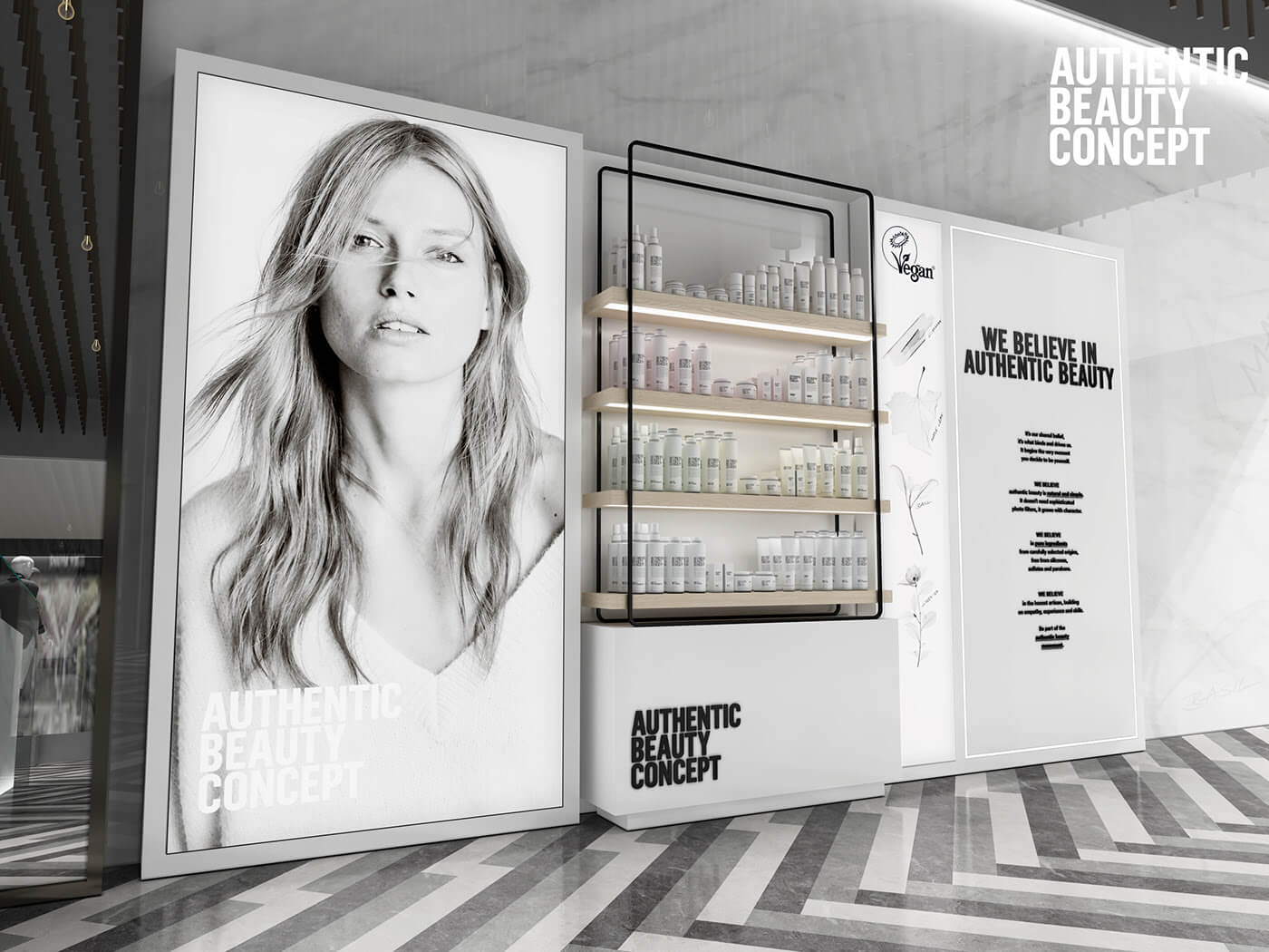 cosmetic display shelf