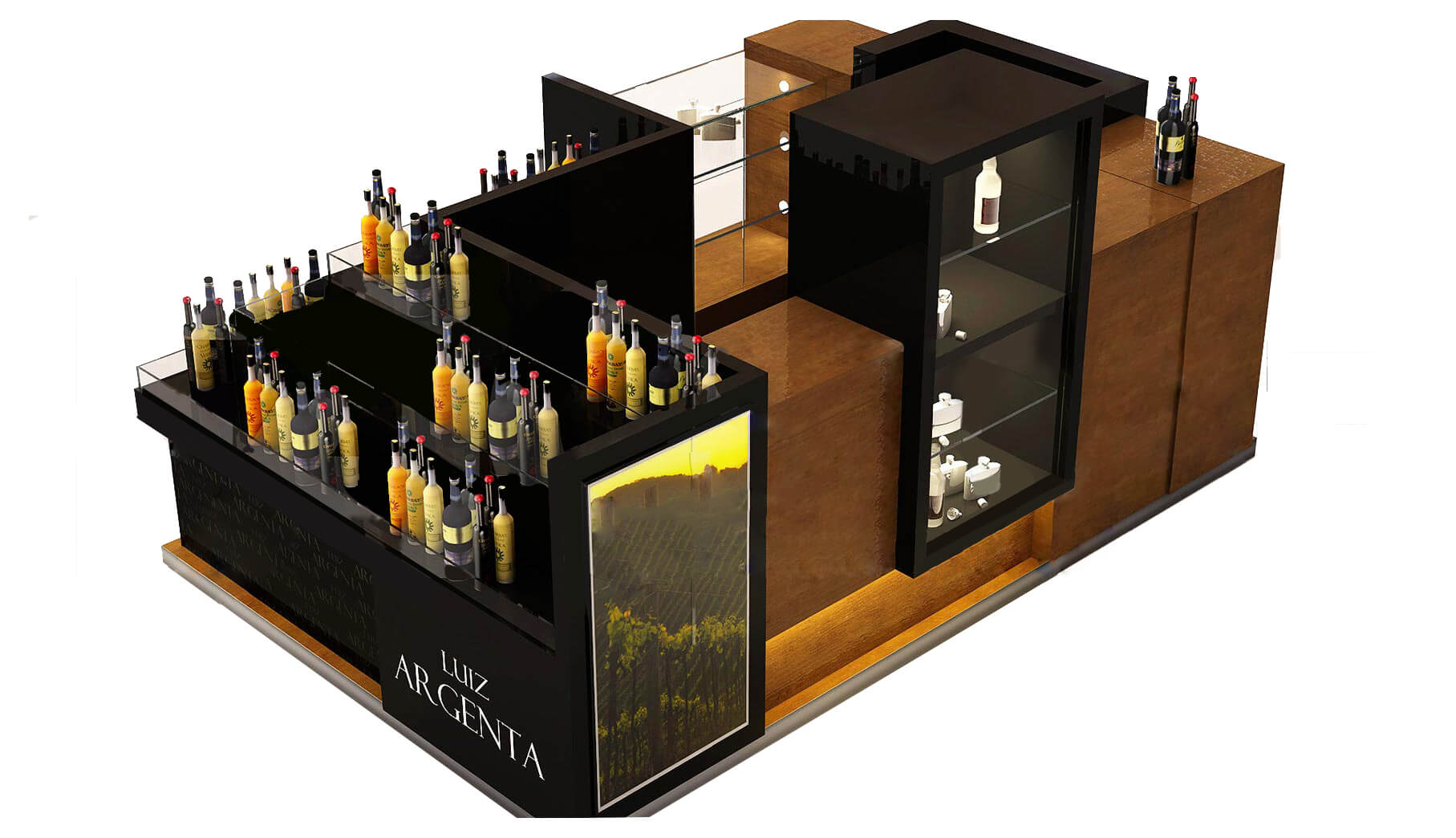 juice retail display booth