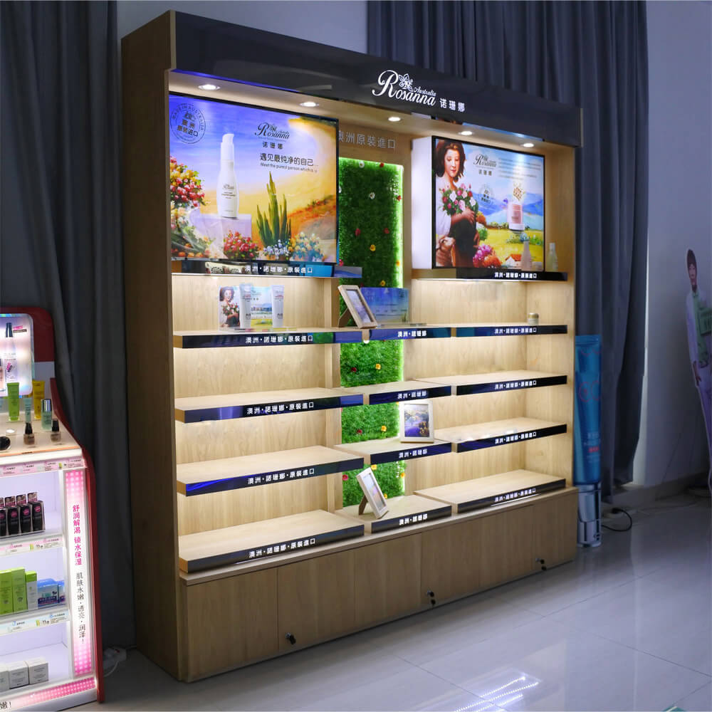makeup display showcase