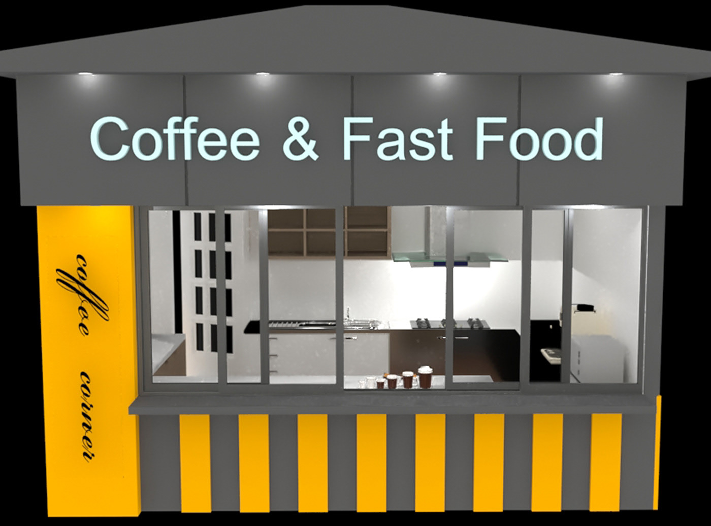 Ant Display Fast Food Kiosk 