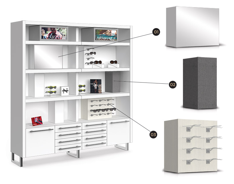 eyeglasses display case