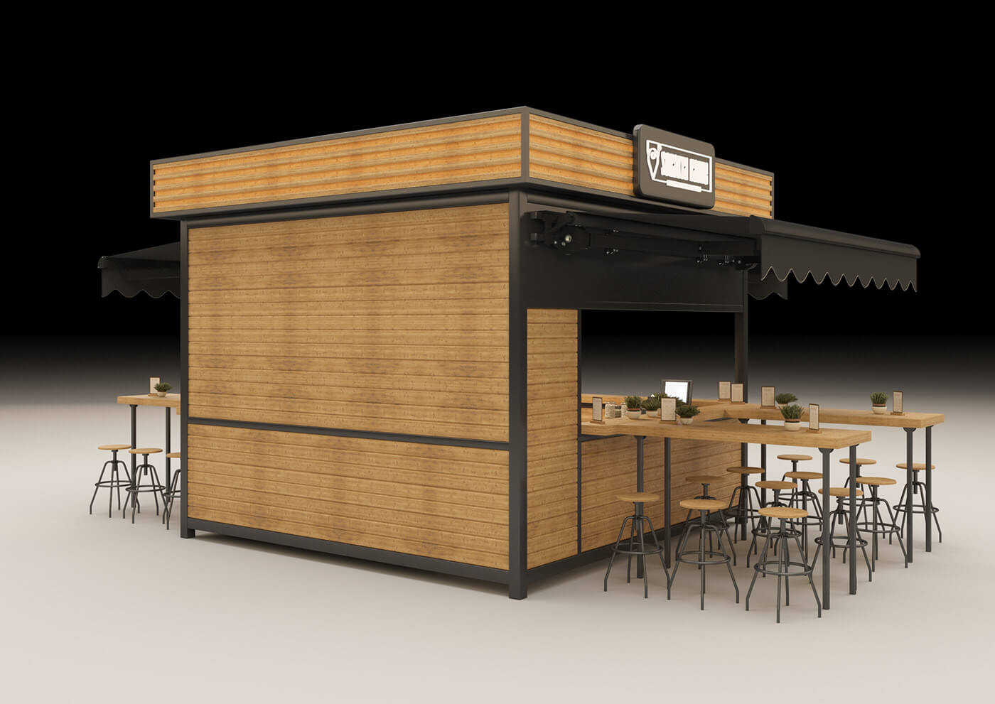 outdoor cafe kiosk