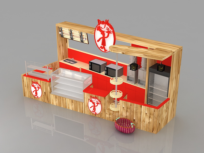 Wooden Doughnuts Stall 