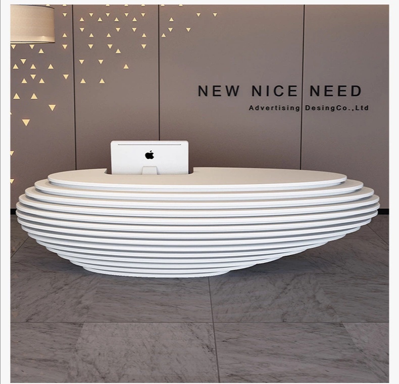 curved reception desk 
