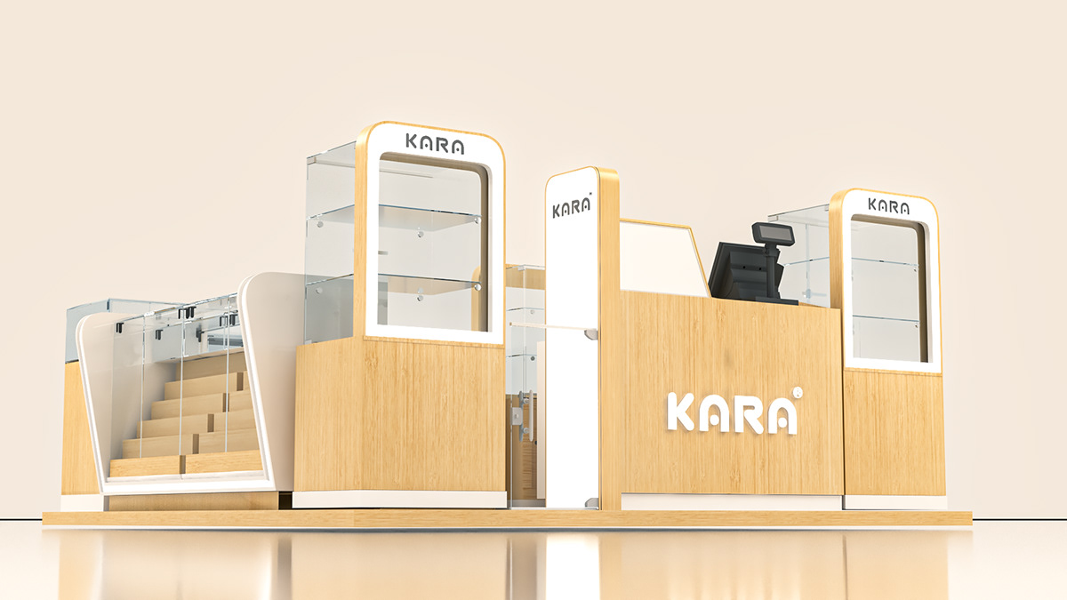 retail wooden kiosk