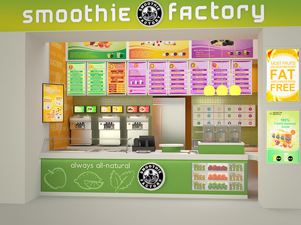 Ant Display Smoothies Factory Retail Booth