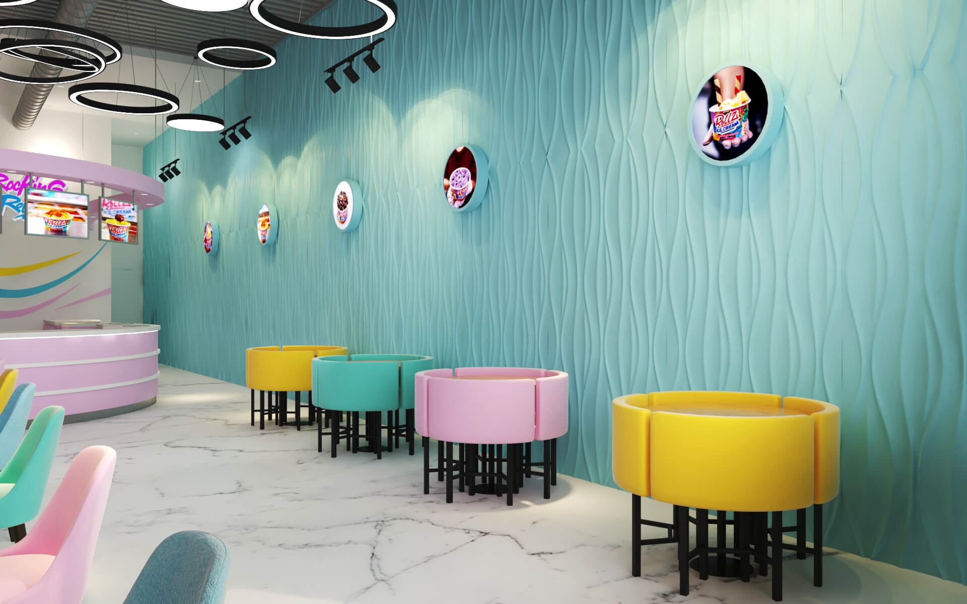 fried ice cream shop fxiture 