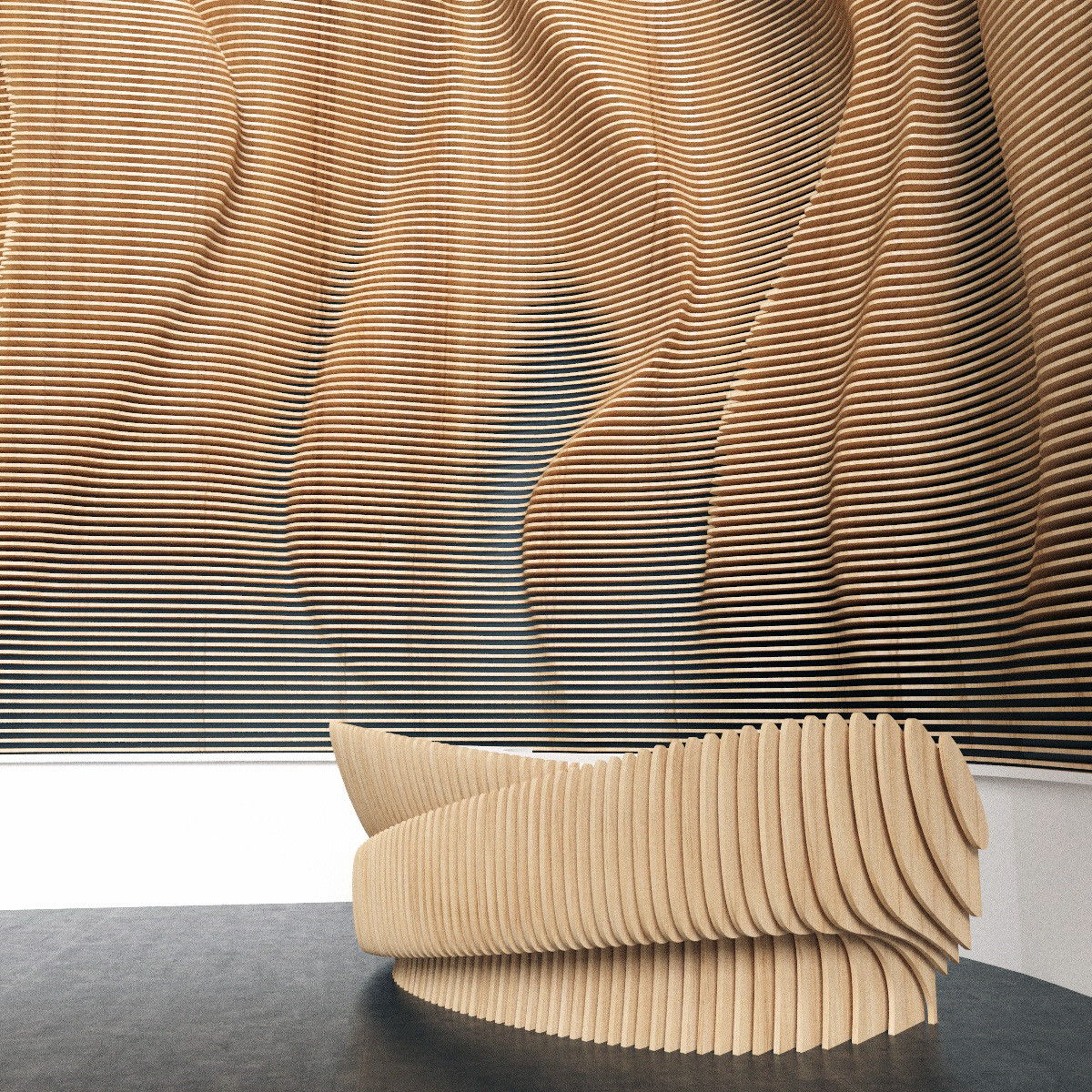 C shape reception desk 