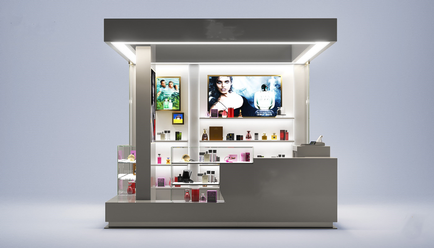 perfume display kiosk 