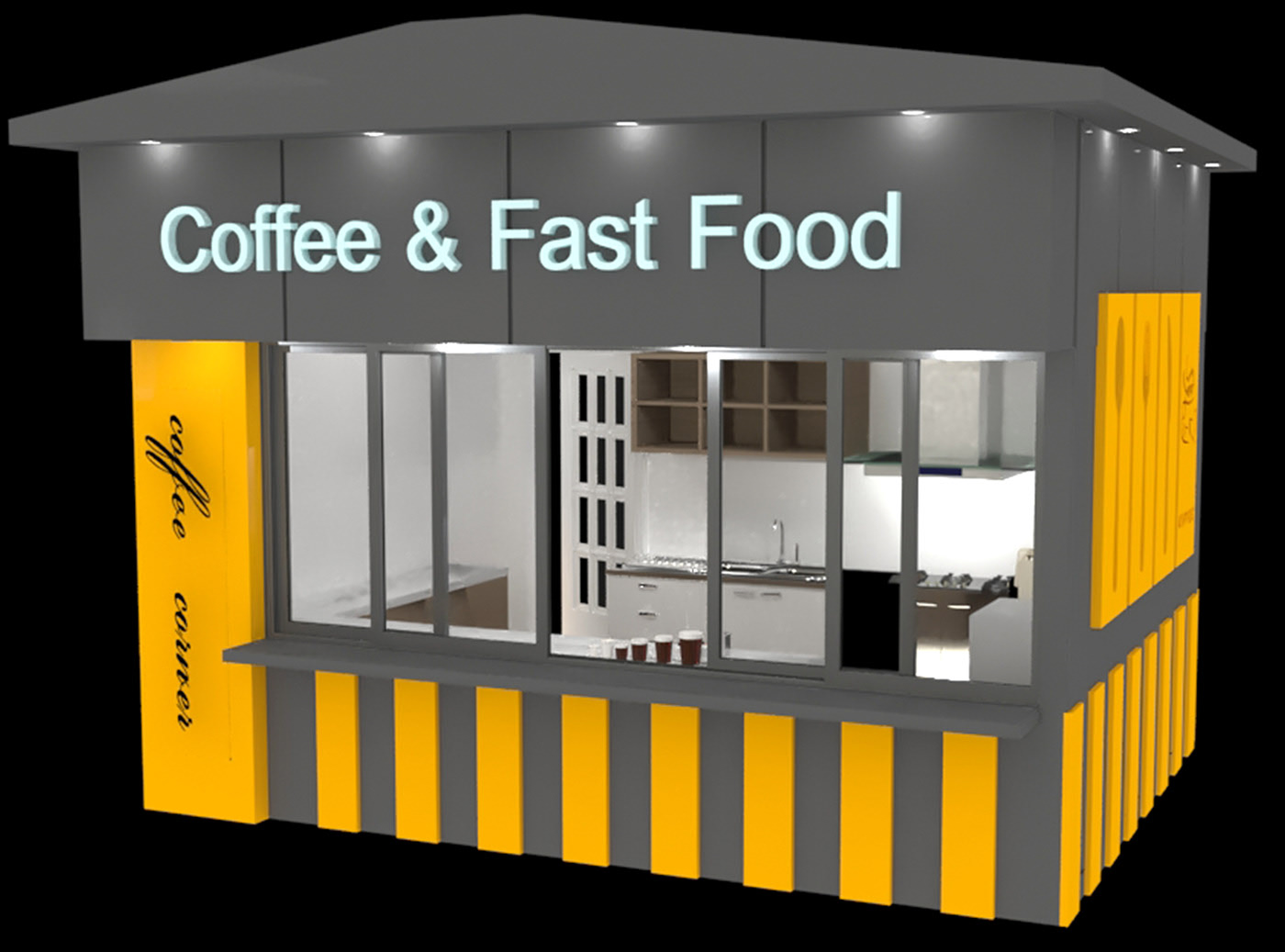 Ant Display Fast Food Kiosk 