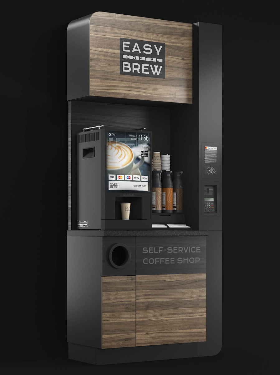 self-service coffee cart 