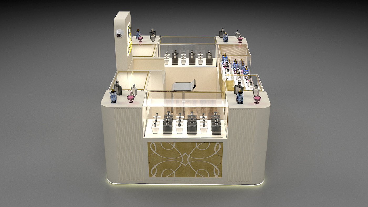 cosmetic display booth 